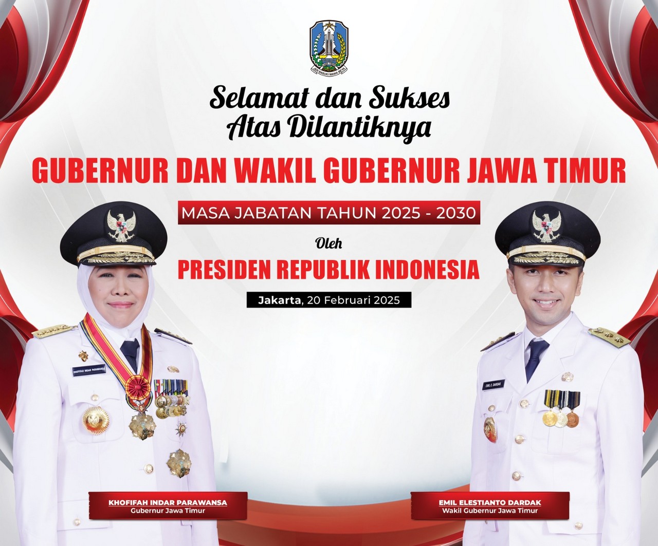 Pelantikan Gubernur Jatim