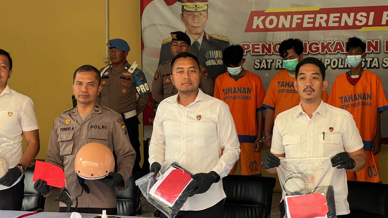 Sempat Buron, Polresta Sidoarjo Amankan 7 Pelaku Pengeroyokan di Depan PG Candi