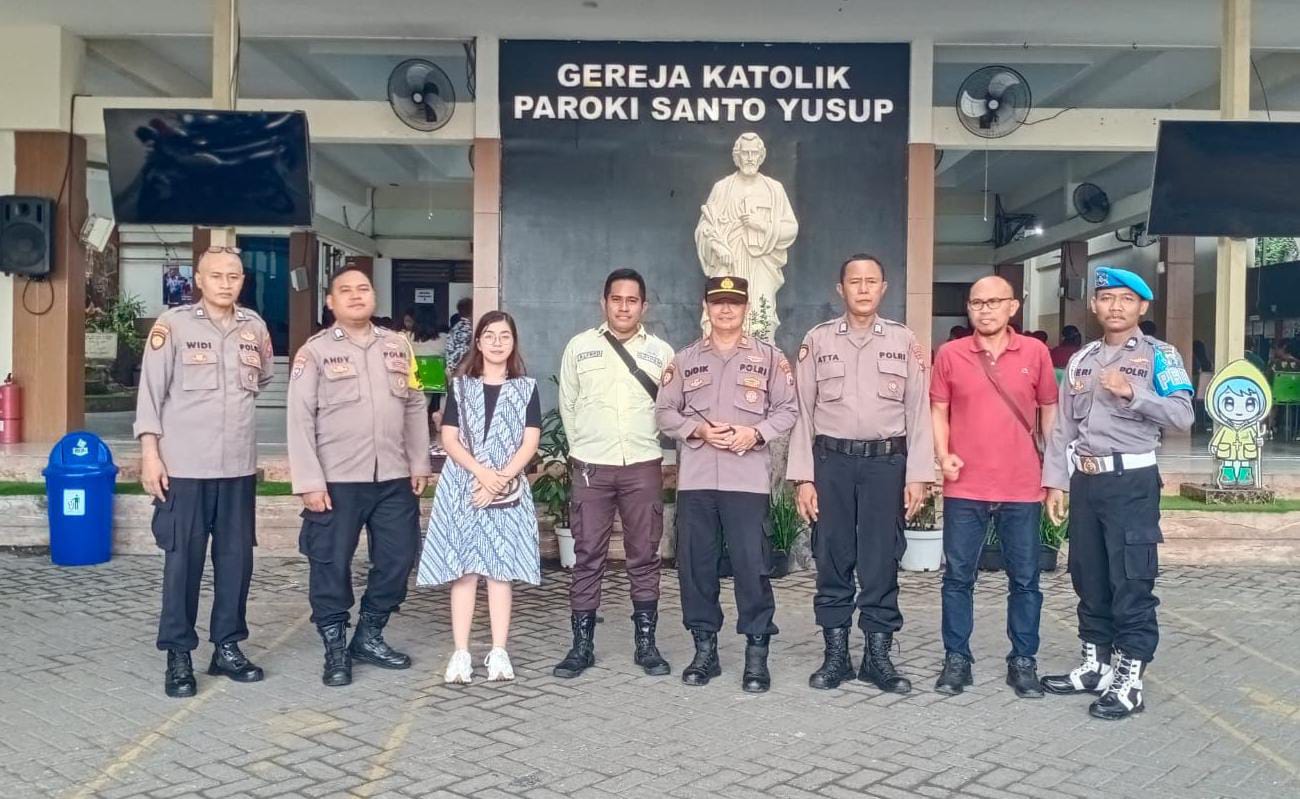 Polsek Karangpilang Amankan Perayaan Kenaikan Yesus Kristus, Ratusan Jemaat Beribadah