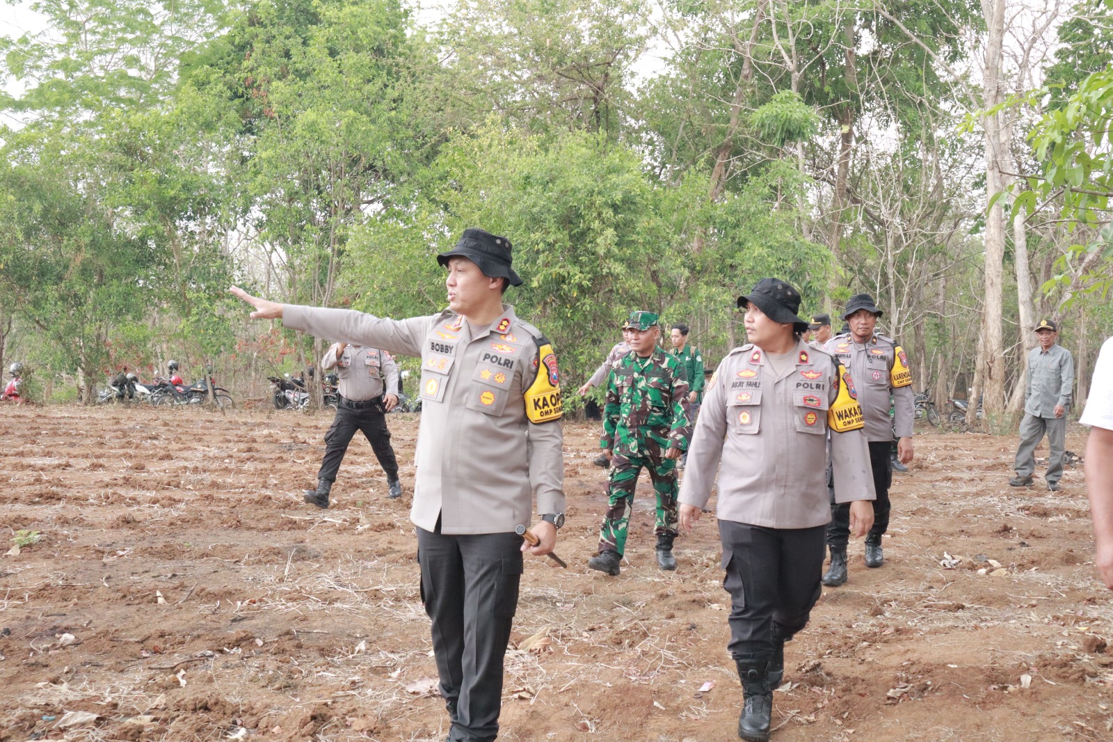 Dukung Program Ketahanan Pangan Nasional, Kapolres Lamongan Sulap Lahan Tidur