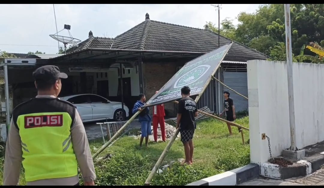 Polsek Kanor Bersama Pemdes Imbau Perguruan Silat Tak Pasang Banner Lebaran