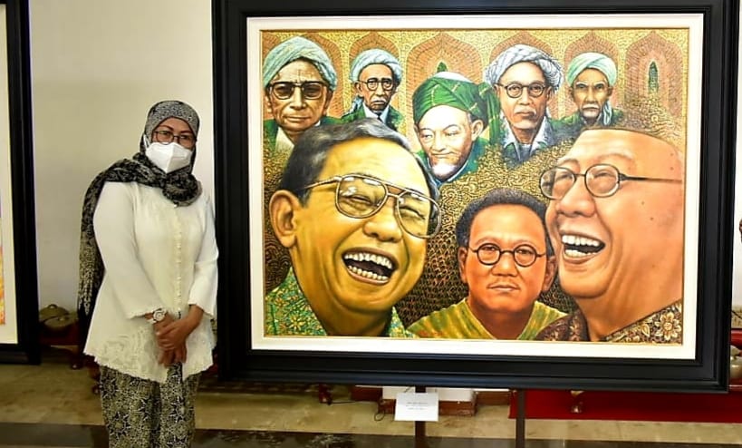 Puncak Hari Santri di Surabaya, Nabila Dewi Gayatri Pameran Tunggal Drawing Owah Gingsir