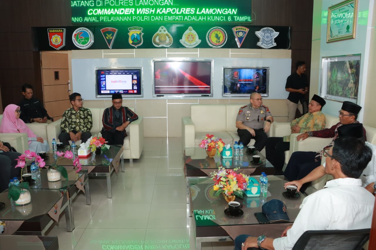 Polres Lamongan Sinergi Bareng NU-Muhammadiyah Jaga Kamtibmas