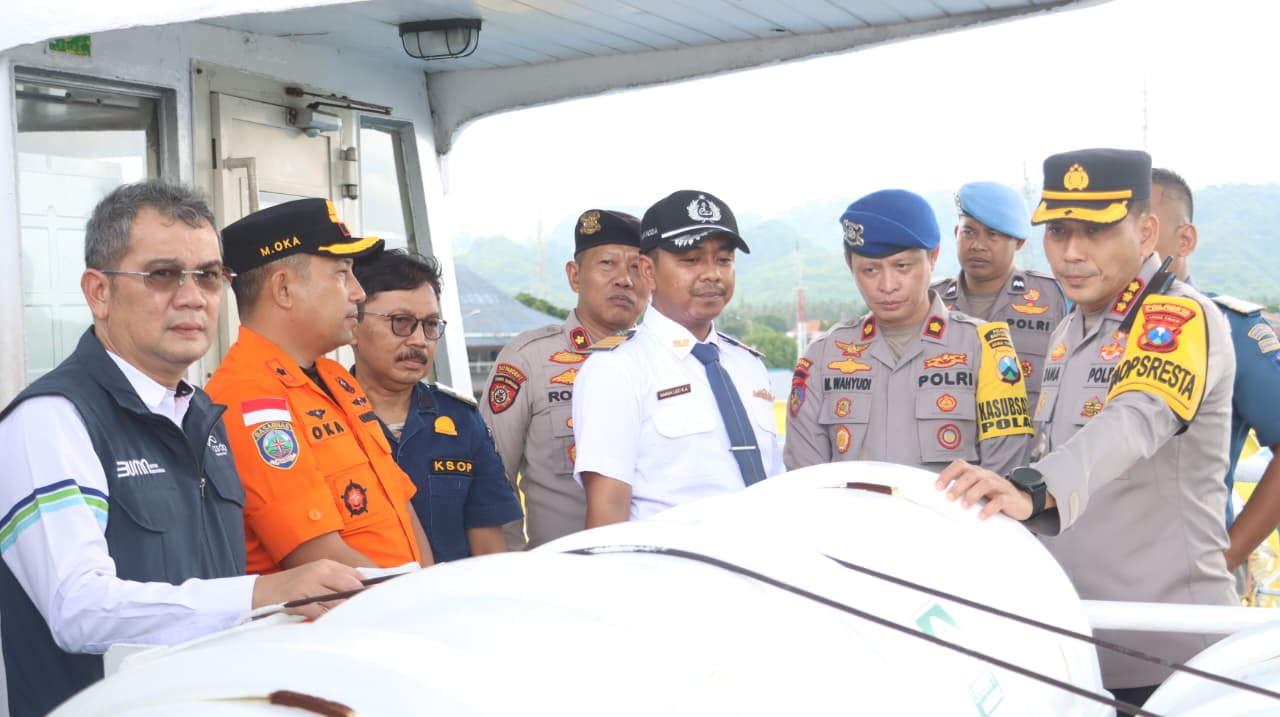 Sambut Nataru, Polresta Banyuwangi Gelar Ramp Check di Pelabuhan Ketapang