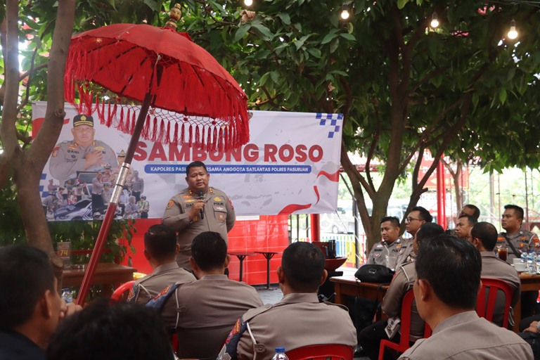 Kapolres Pasuruan Gelar Sambung Roso Bersama PJU dan Anggota Lantas