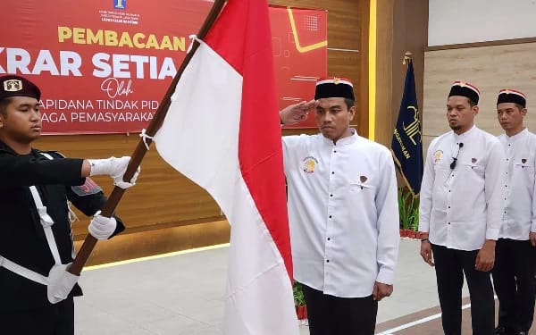 Tiga Napiter di Lapas Kediri Ikrar Setia kepada NKRI