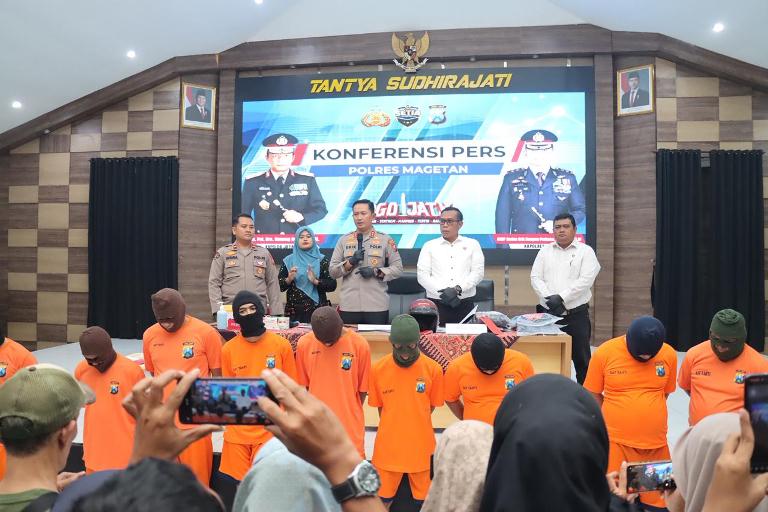 Komplotan Jambret Sadis Modus Tanya Alamat Digulung Polres Magetan