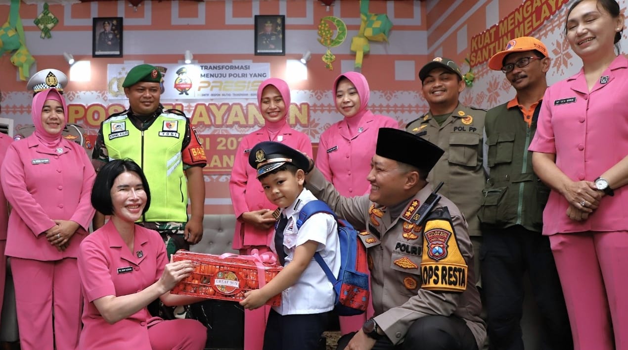 Ketua Bhayangkari Cabang Malang Kota Semangati Petugas Operasi Ketupat