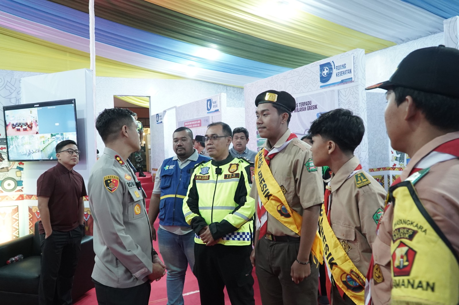 Pastikan Keamanan Nataru, Kapolres Gresik Pantau Kesiapan Pos Pelayanan Gress Mall