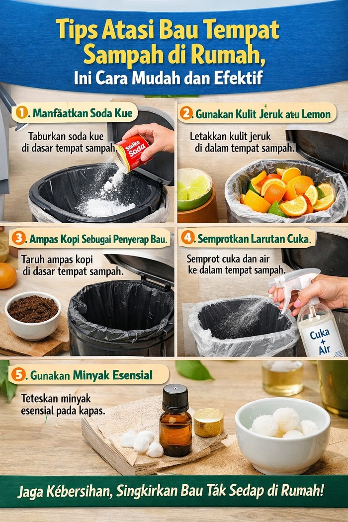 Lima Tips Sederhana dan Efektif Atasi Bau Tak Sedap pada Tempat Sampah di Rumah 