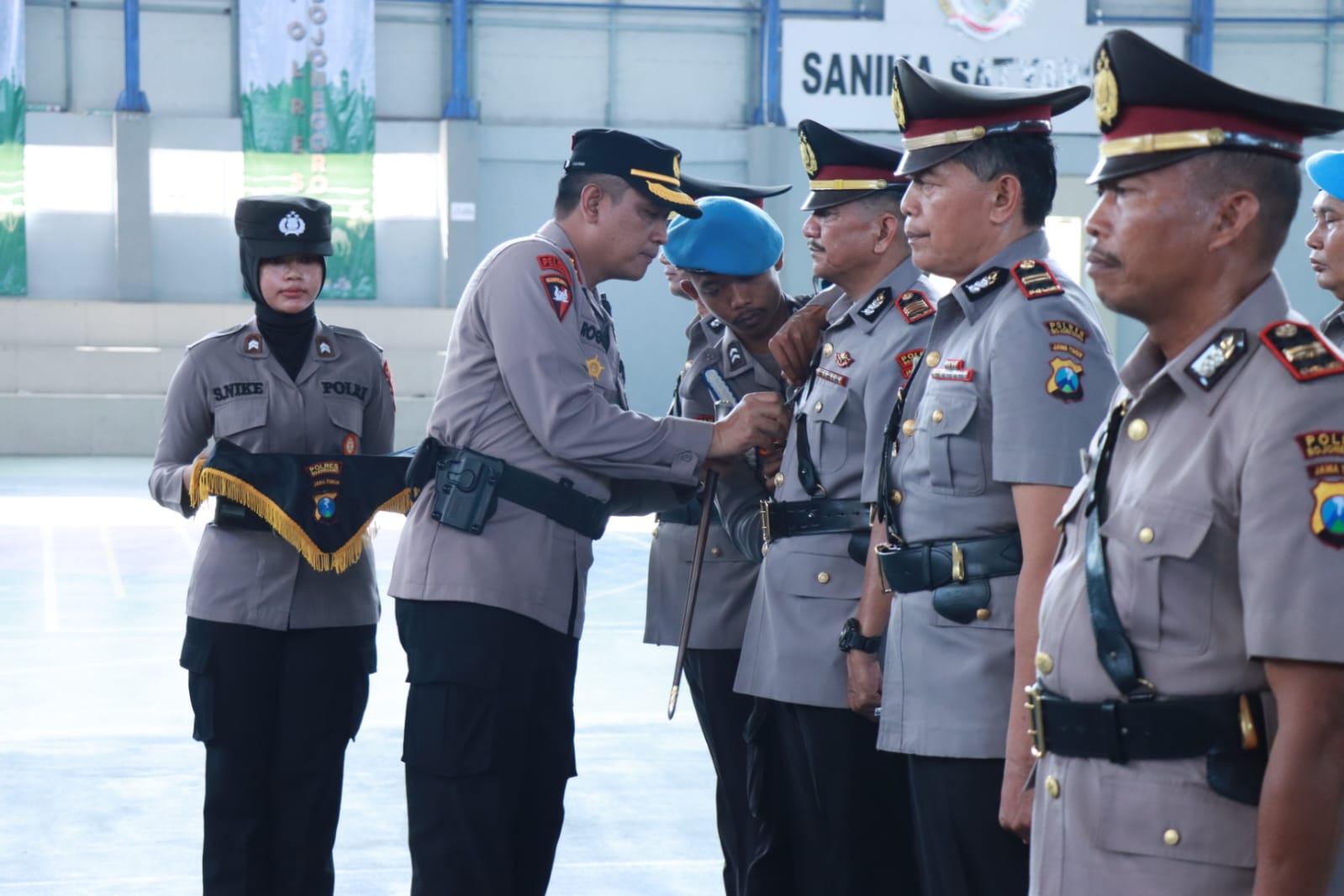 Mutasi di Polres Bojonegoro, 13 Kapolsek dan 1 PJU Pindah Tugas