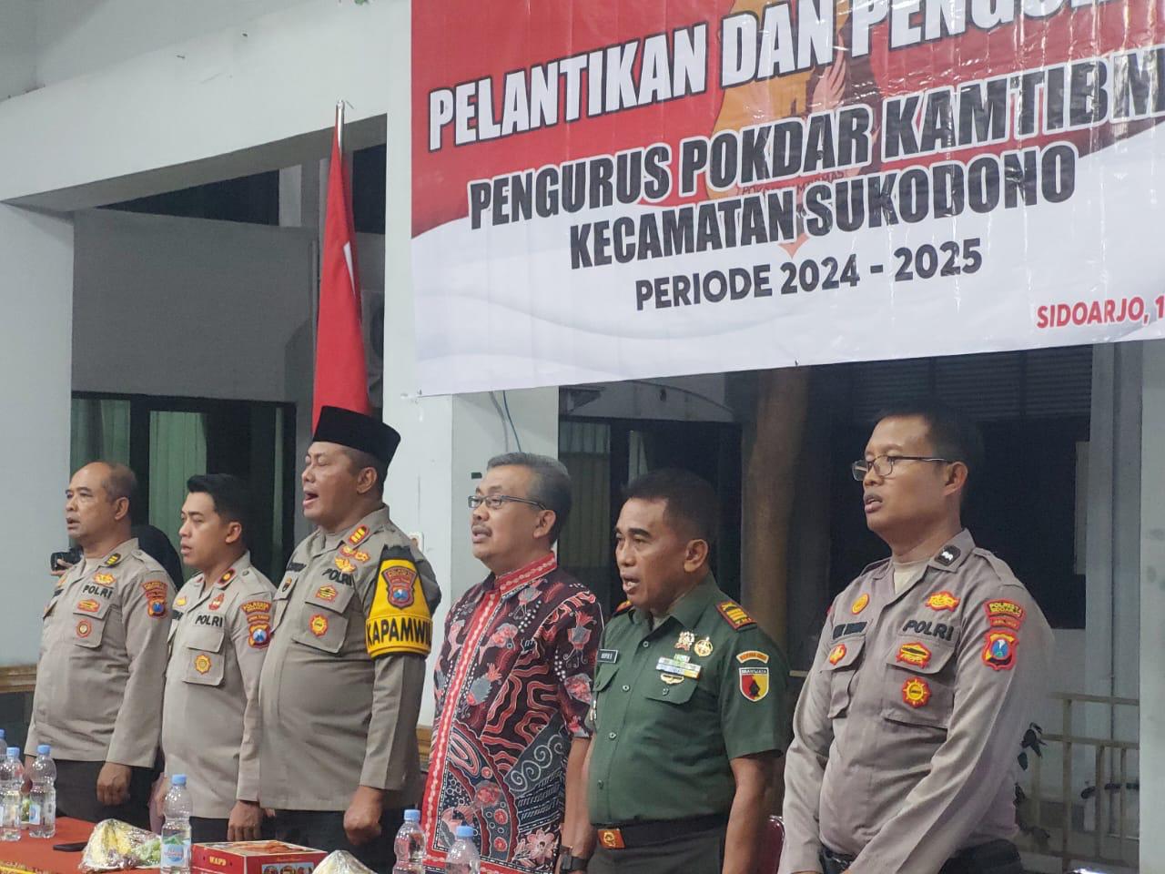 Pelantikan dan Pengukuhan Pokdar Kamtibmas Sukodono, Dukung Suksesnya Pilkada Kondusif