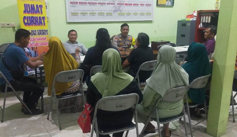 Polsek Sawahan Ajak Warga Putat Jaya Surabaya Perangi Kejahatan 3C dan Bahaya Geng Motor