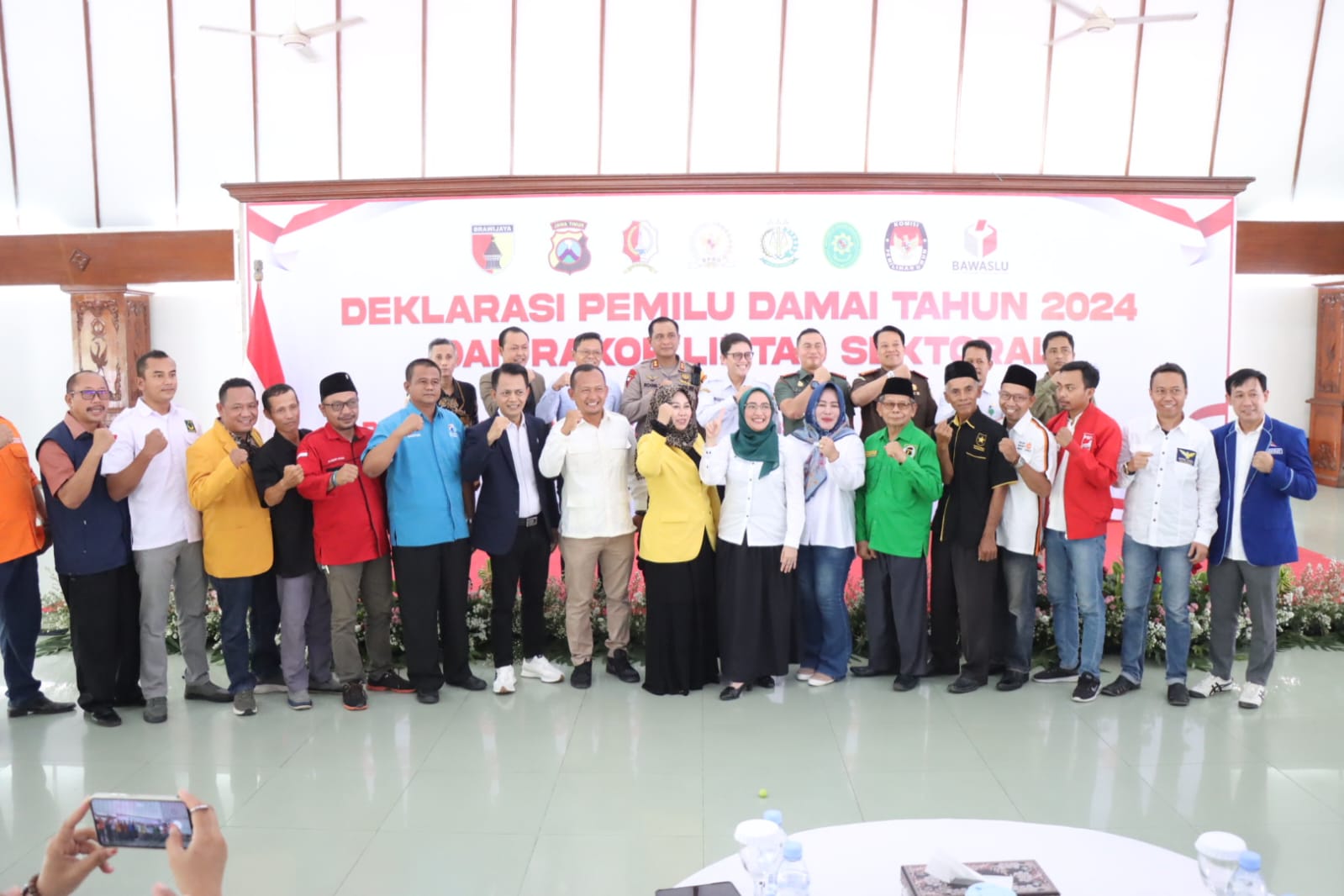 Kapolres Bojonegoro Hadiri Deklarasi Pemilu Damai Tahun 2024