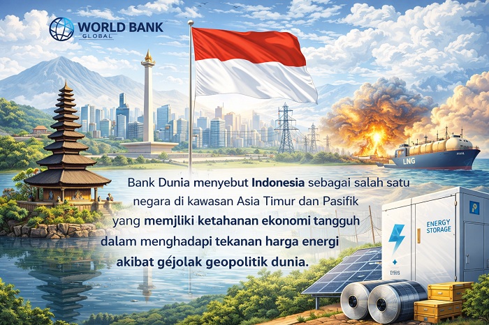 Bank Dunia: Ekonomi Indonesia Tangguh Hadapi Tekanan Harga Energi Global