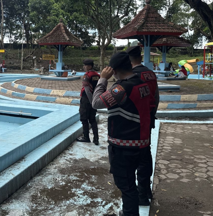 Polres Kediri Patroli Obyek Wisata, Pastikan Situasi Kondusif Pasca Libur Nataru