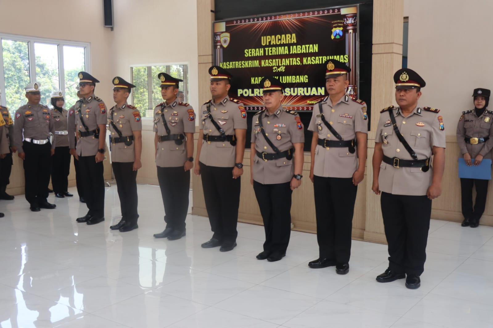 Tiga Kasat dan Satu Kapolsek di Polres Pasuruan Resmi Berganti