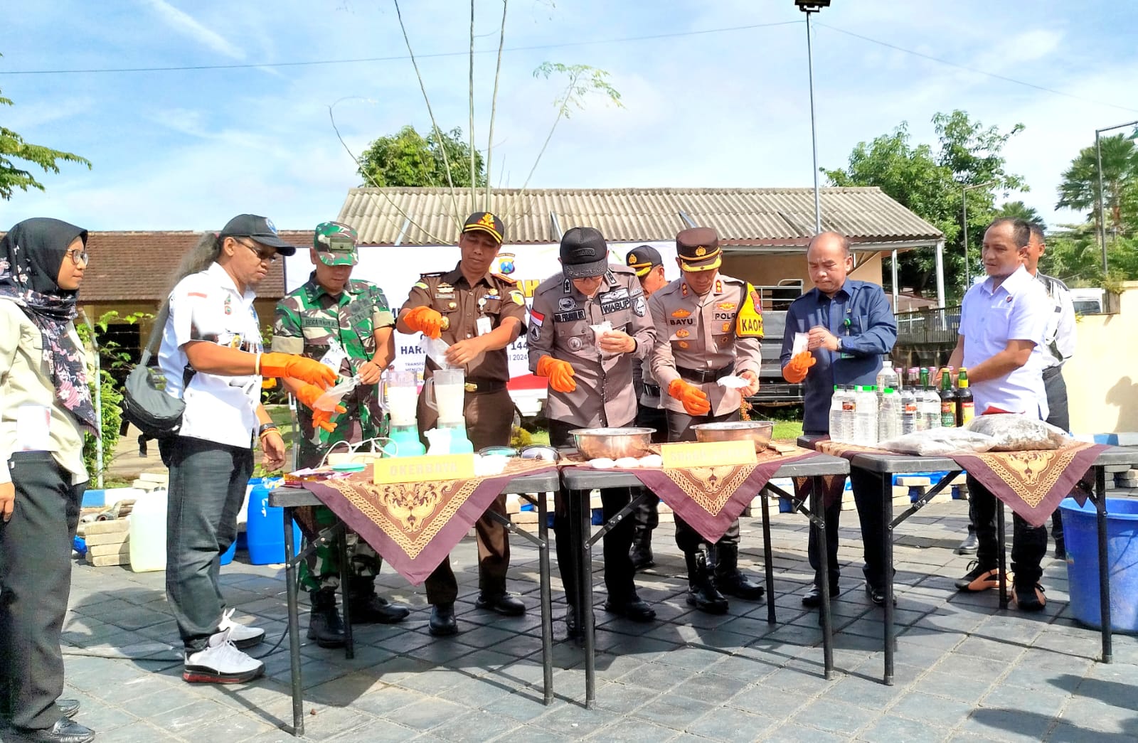 Polres Jember Bersama Forkopimda Musnahkan Barang Bukti Narkoba dan Knalpot Brong