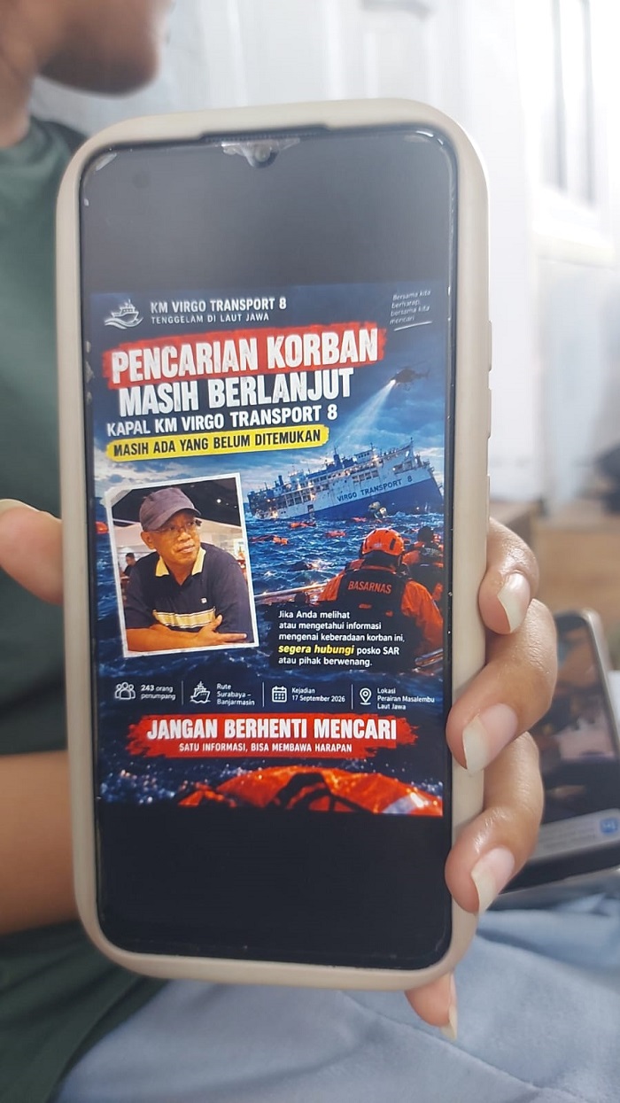Keluarga Kru Virgo Transport 8 Masih Berharap Syamsul Hadi Ditemukan Selamat