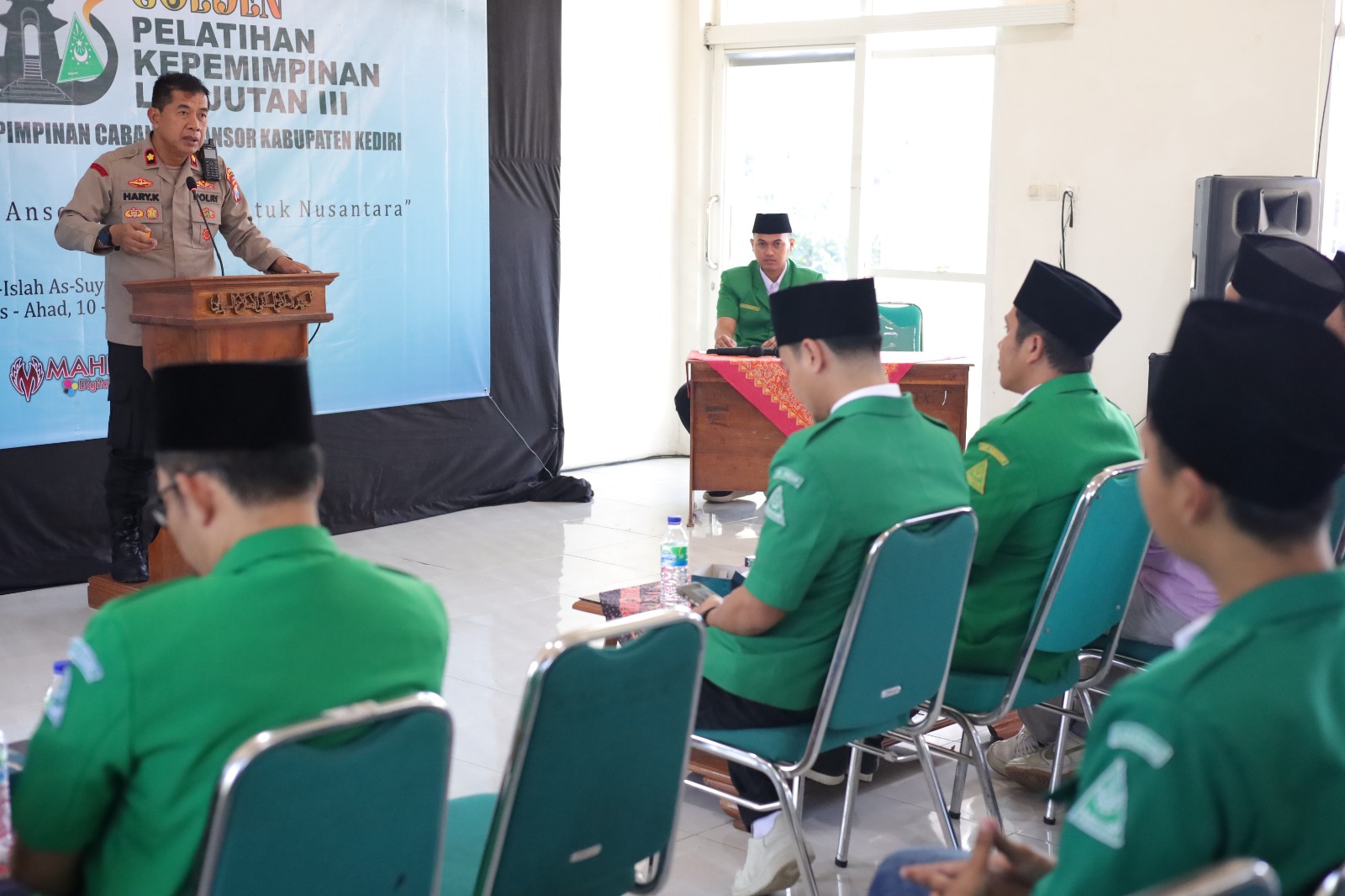 Buka PKL III GP Ansor, Wakapolres Kediri Dukung Penguatan Kepemimpinan Pemuda