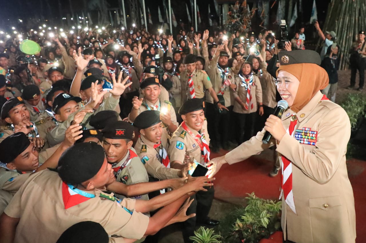 Momen Sumpah Pemuda, Khofifah Serukan Pemuda Berperan Aktif Jaga Kualitas Demokrasi