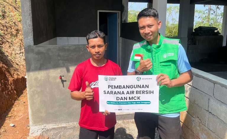 80 Tahun Merdeka, Warga Mloko Dibantu WC Umum dan Sarana Air Wudu dari Program Kemanusiaan Taman Zakat