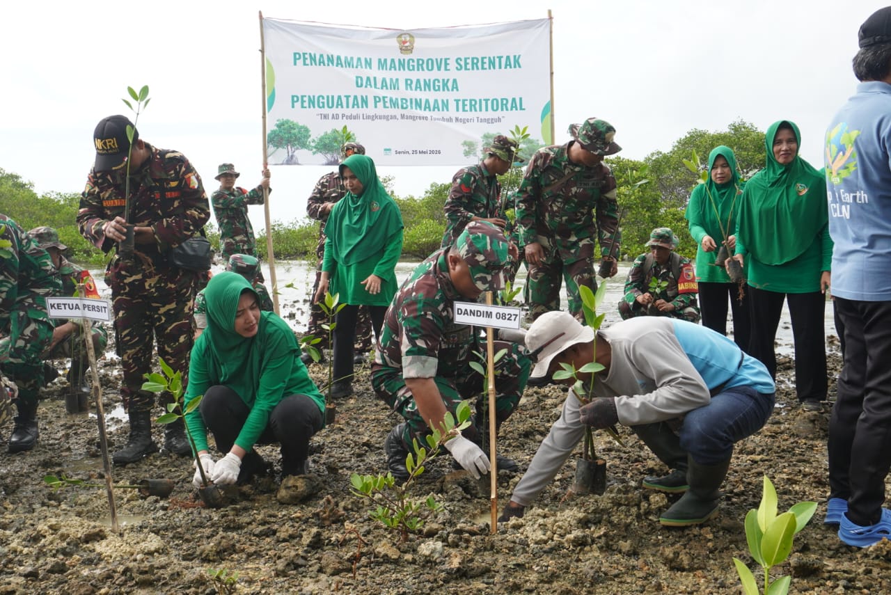 Tanam 3.500 Mangrove, Kodim Sumenep Perkuat Benteng Pesisir dari Abrasi