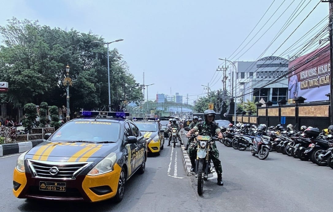 Jelang Pencoblosan, Personil Gabungan Patroli Skala Besar 