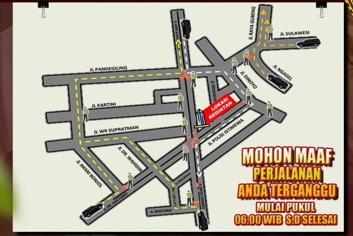 Persiapan Hari Juang Polri, Jalan Polisi Istimewa Dilakukan Pengalihan Arus Lalin Tanggal 18-19 Agustus 2025