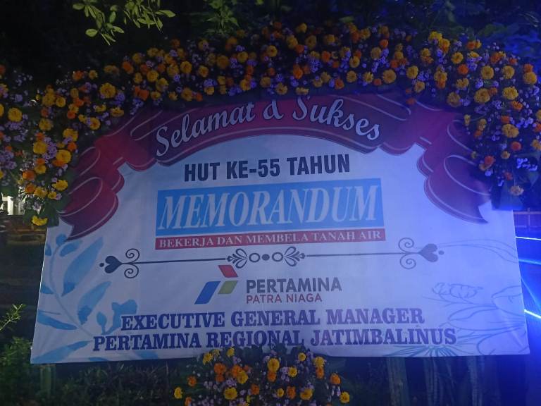 Karangan Bunga Mulai Berdatangan Rayakan HUT Ke-55 Memorandum, Ketua Panitia: Motivasi Memberikan yang Terbaik