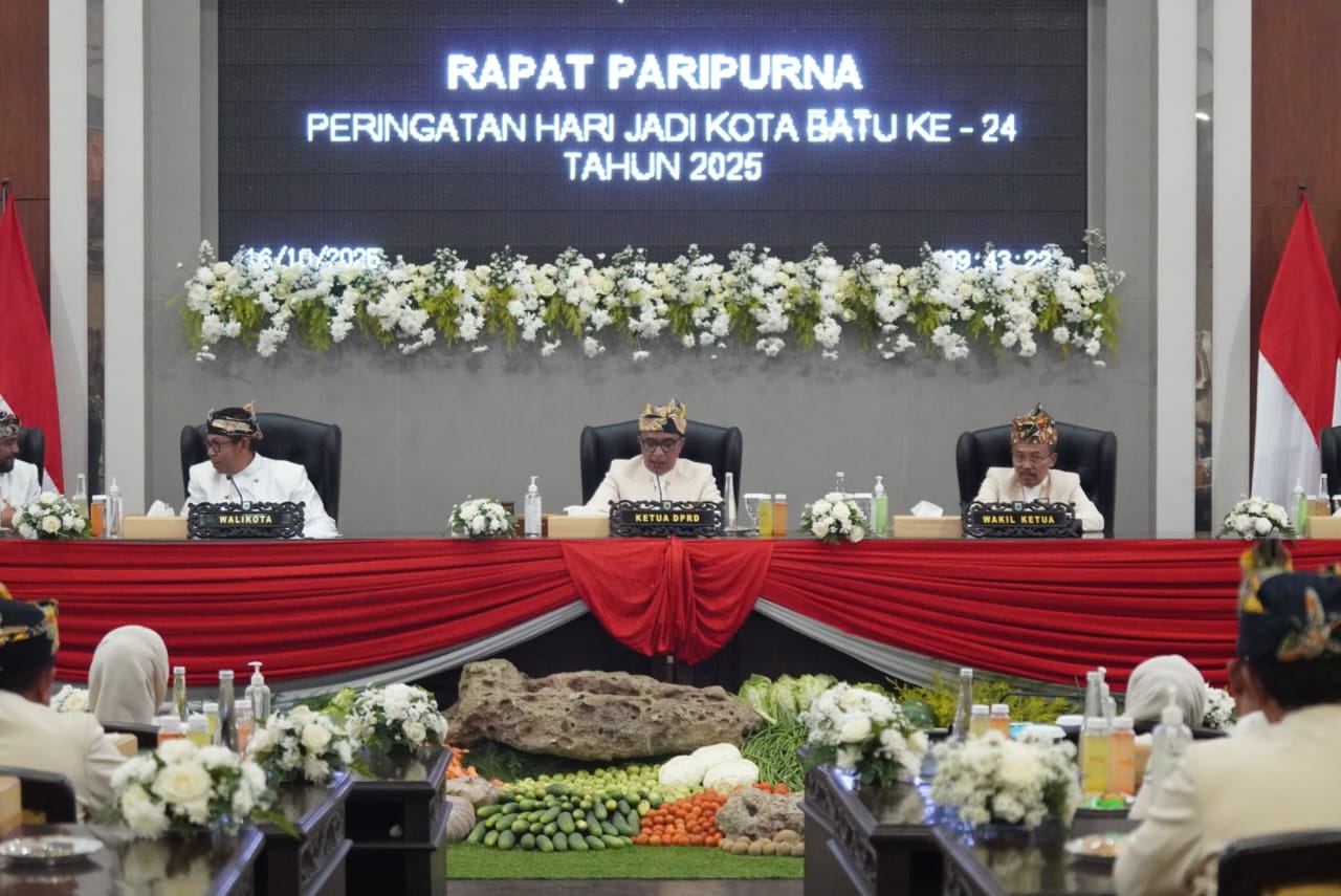 Pemkot Batu dan DPRD Gelar Rapat Paripurna Hari Jadi Ke-24 Kota Batu