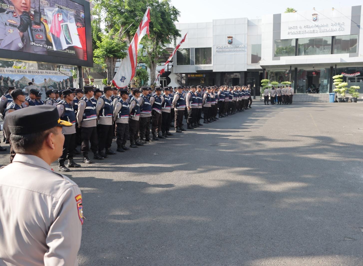 Polrestabes Surabaya Gelar Apel Serentak Bhabinkamtibmas Polsek Jajaran