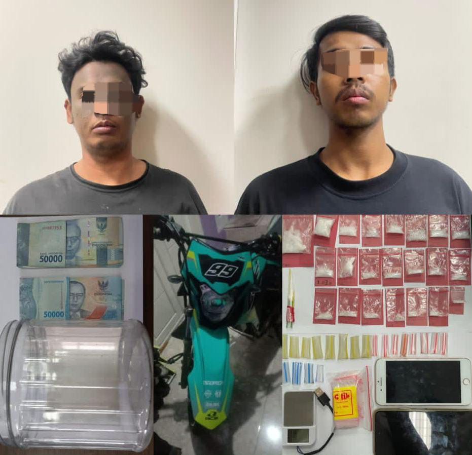 Simpan Sabu 19 Gram, Dua Pemuda Sidoarjo Diringkus Satreskoba Polres Gresik