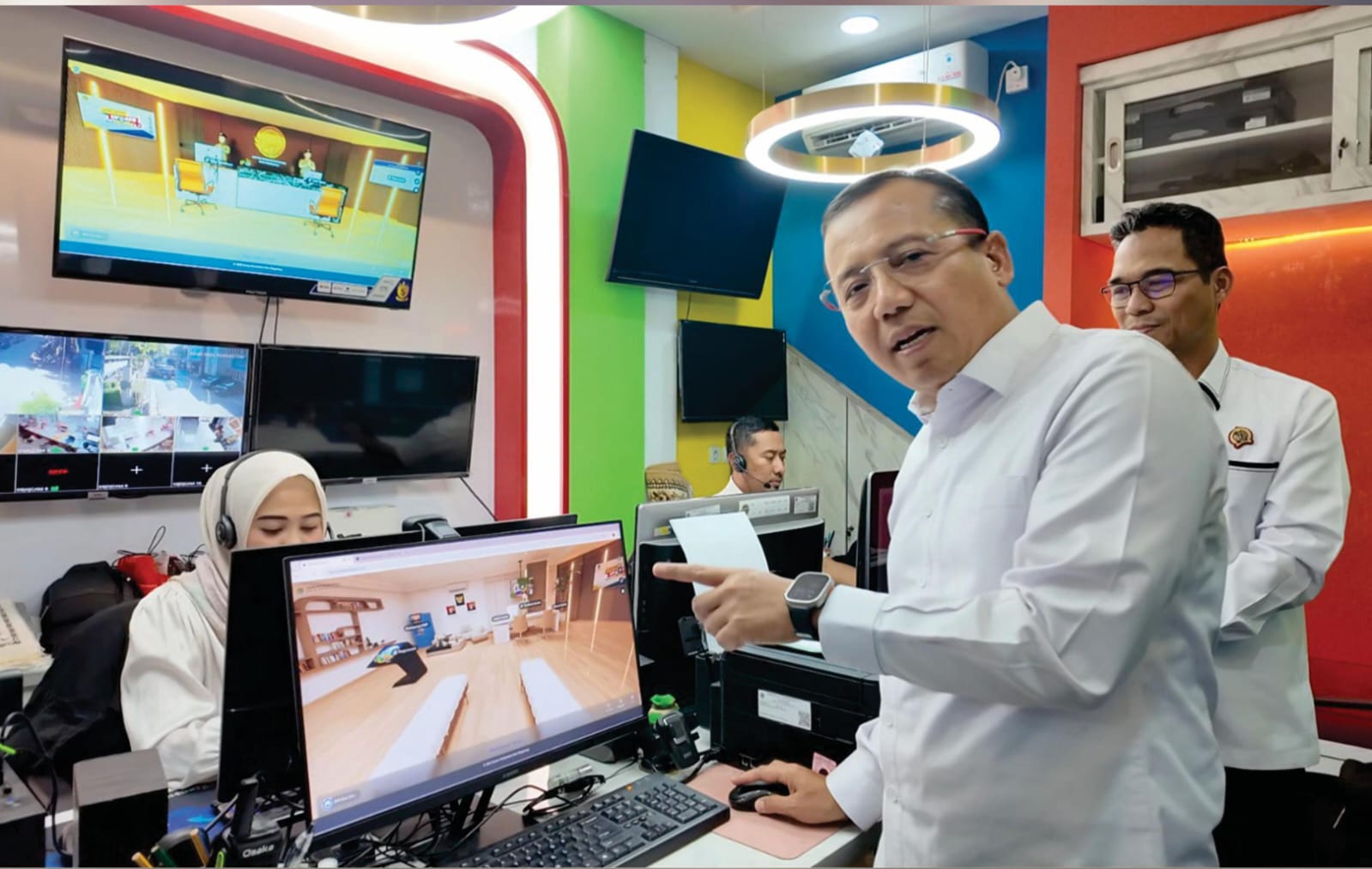 Tinjau Kantah Virtual Kota Tangerang, Staf Ahli Bidang Teknologi Informasi: Benar-benar Digital Twin