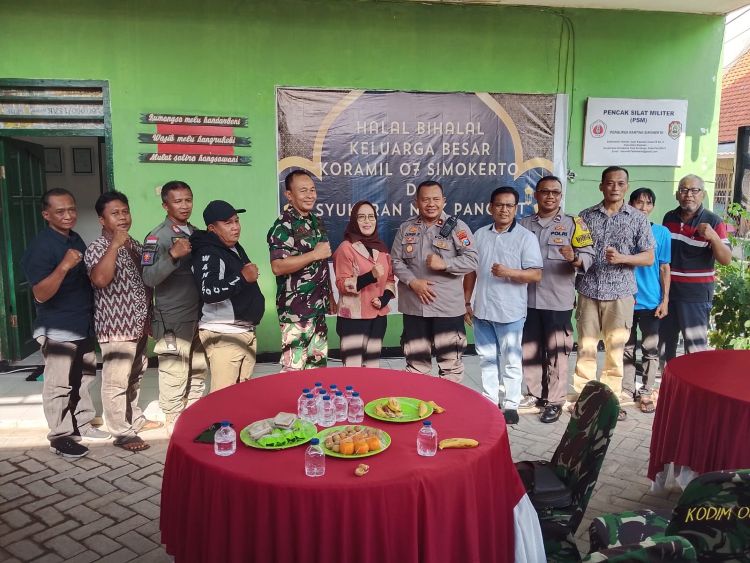 Polsek Simokerto Hadiri Halalbihalal dan Tasyakuran Kenaikan Pangkat Danramil 07 