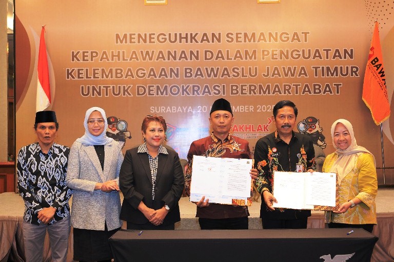 Bawaslu-Kemenkum Jatim Sepakati Penguatan Sinergi Hukum dan Demokrasi