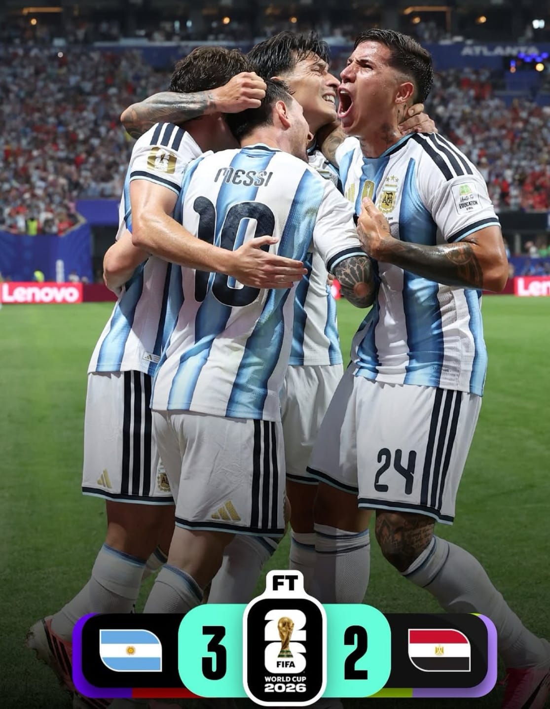 Tekuk Mesir 3-2, Argentina Segel Tiket Perempat Final Piala Dunia 2026