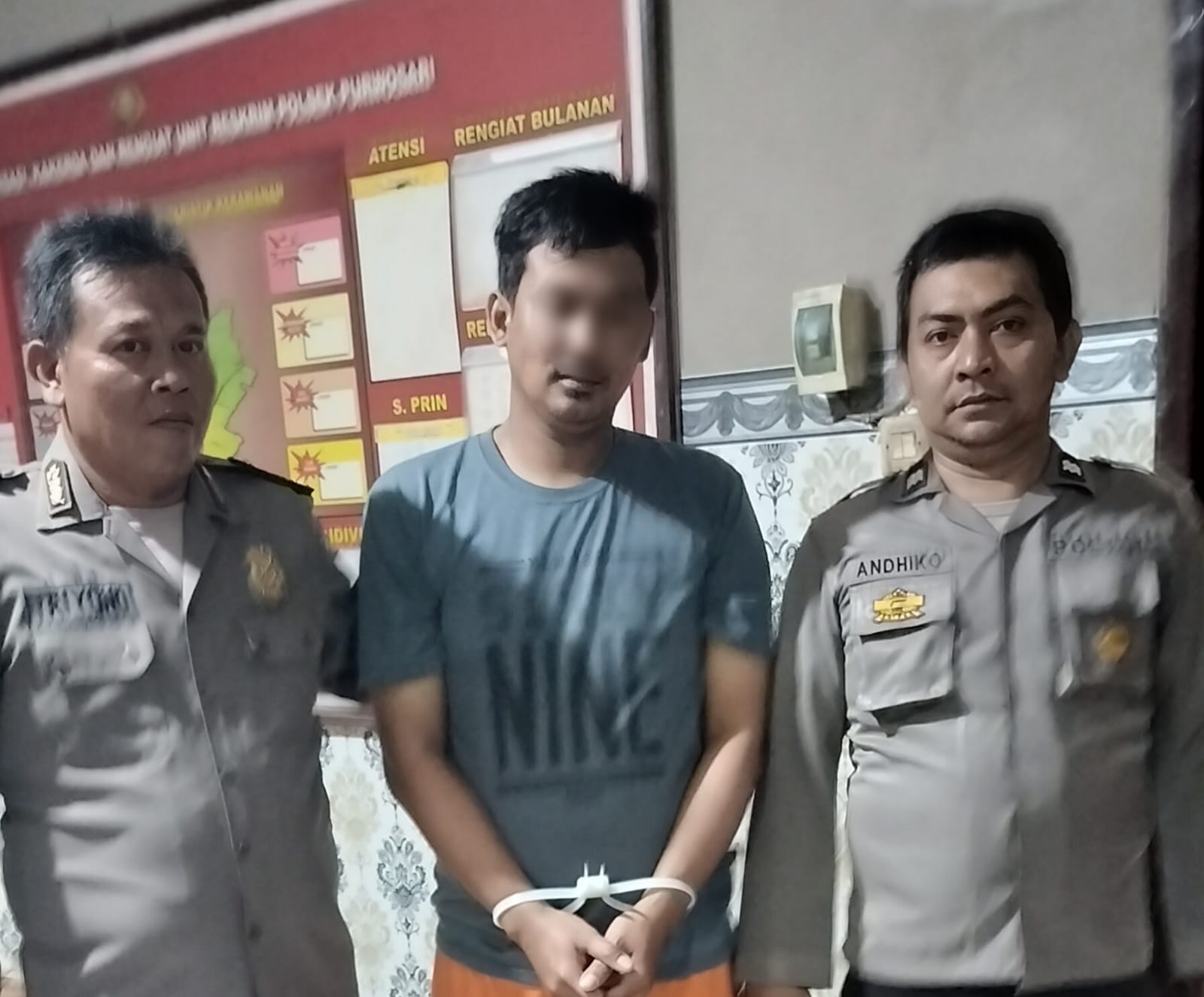 Reskrim Polsek Purwosari Sergap Karyawan Curi Kabel Feeder, 1 Kabur