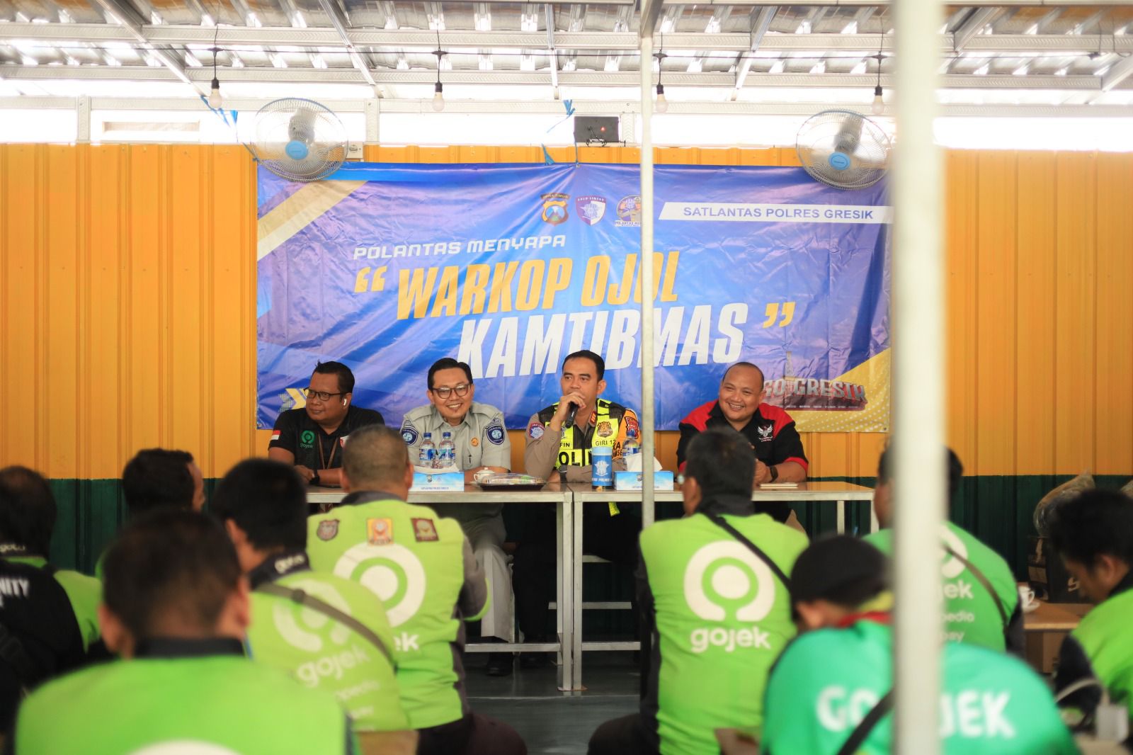 Satlantas Polres Gresik Rangkul Driver Ojol dalam Operasi Keselamatan Semeru 2026