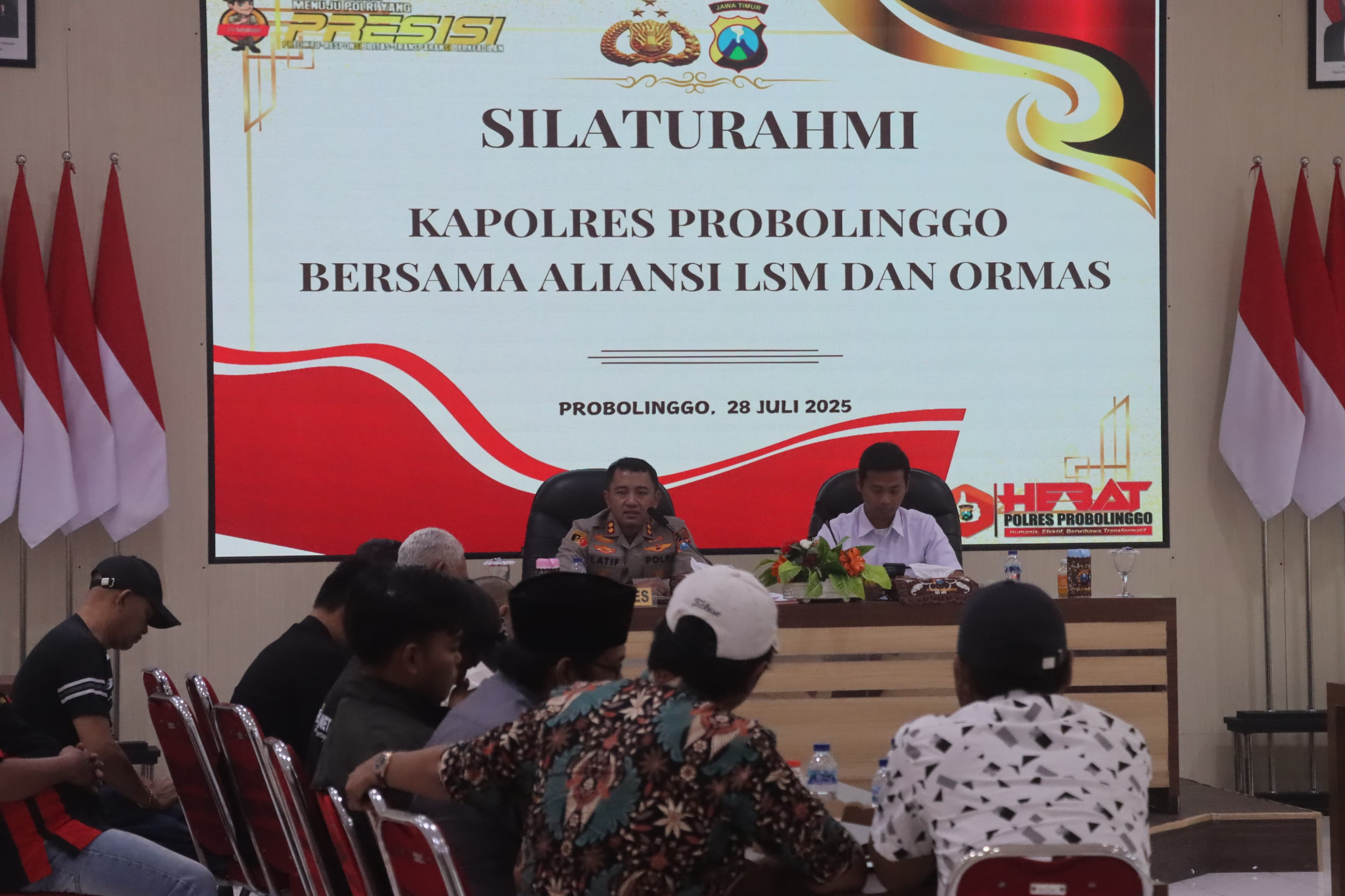 Jalin Silaturahmi, Kapolres Probolinggo Bersama LSM dan Ormas Ajak Jaga Kamtibmas