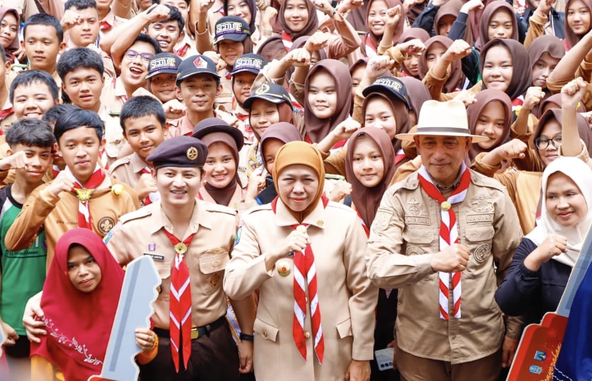 Peringatan Hari Pramuka, Khofifah Titip Misi Swasembada Pangan ke Generasi Muda