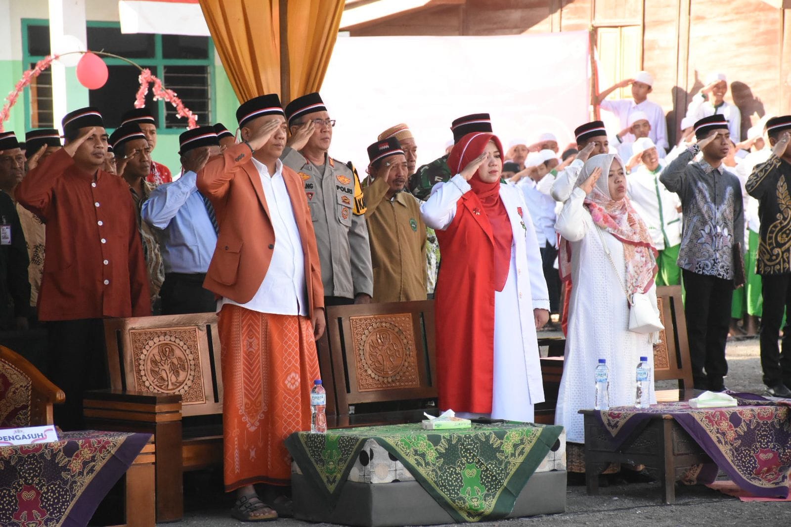 Ribuan Santri Ponpes Wali Songo Gelar Upacara Bendera HUT Ke-80 RI
