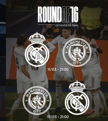 Duel Panas 16 Besar Liga Champions: Real Madrid vs Man City Kembali Tersaji, PSG Tantang Chelsea