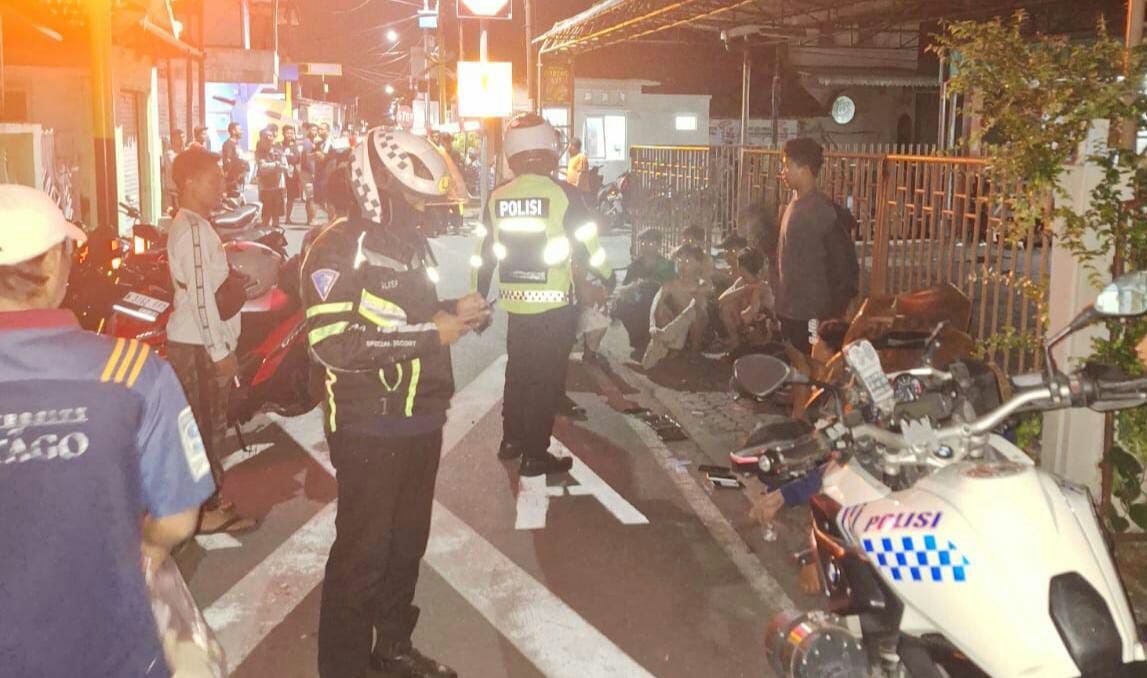 Tim Pos Onta Malang Kota Amankan Puluhan Motor Balap Liar