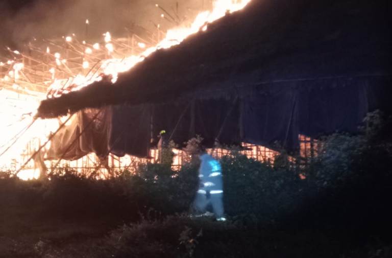 Landa Gudang Pengeringan Tembakau PTPN 1 Jember Terbakar