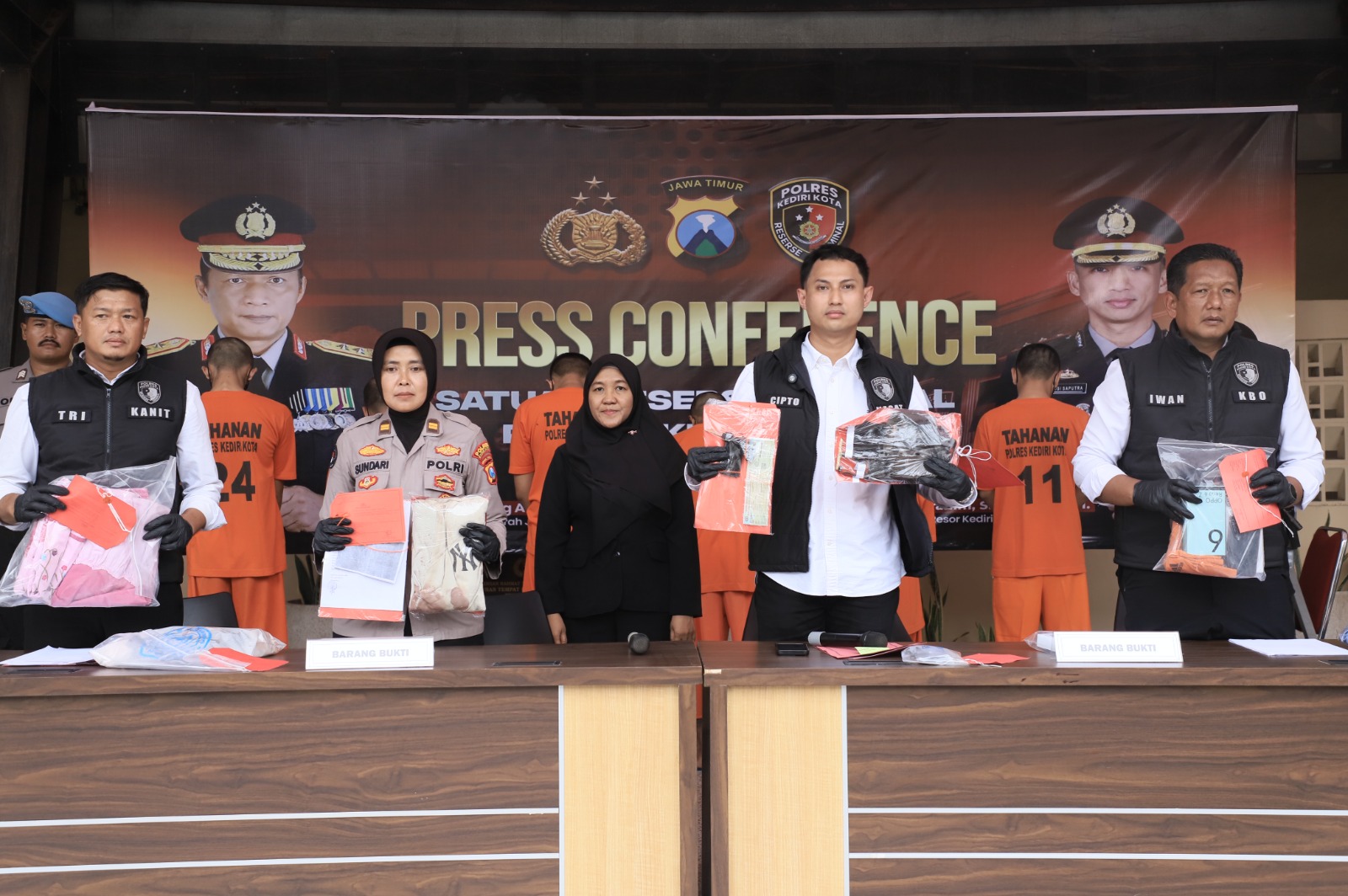 Satreskrim Polres Kediri Kota Gelar Press Release, Ini Daftar Kasus yang Diungkap 