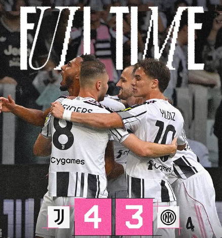 Derby d’Italia Dramatis: Juventus Taklukkan Inter Milan 4-3, Thuram Bersaudara Sama-Sama Cetak Gol