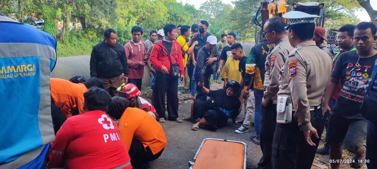 Polsek Wiyung Temukan Seorang Operator yang Lakukan Percobaan Bunuh Diri di Bawah Tol Gunung Sari