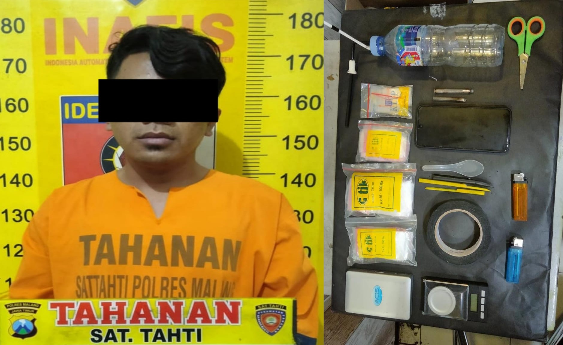 Gerebek Rumah di Turen, Polisi Temukan 14,68 Gram Sabu