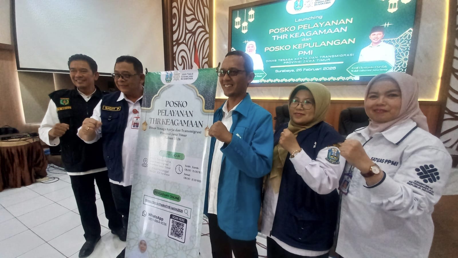 Antisipasi Pelanggaran Hak Pekerja, 54 Posko Pengaduan THR di Jatim Resmi Dibuka